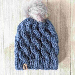 Hand Knit Luxury Cable Beanie